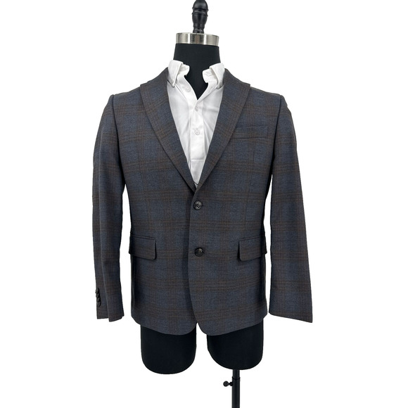 NWOT Tommy Hilfiger Men's Blue Plaid Polyester Blend Blazer 40S $595
